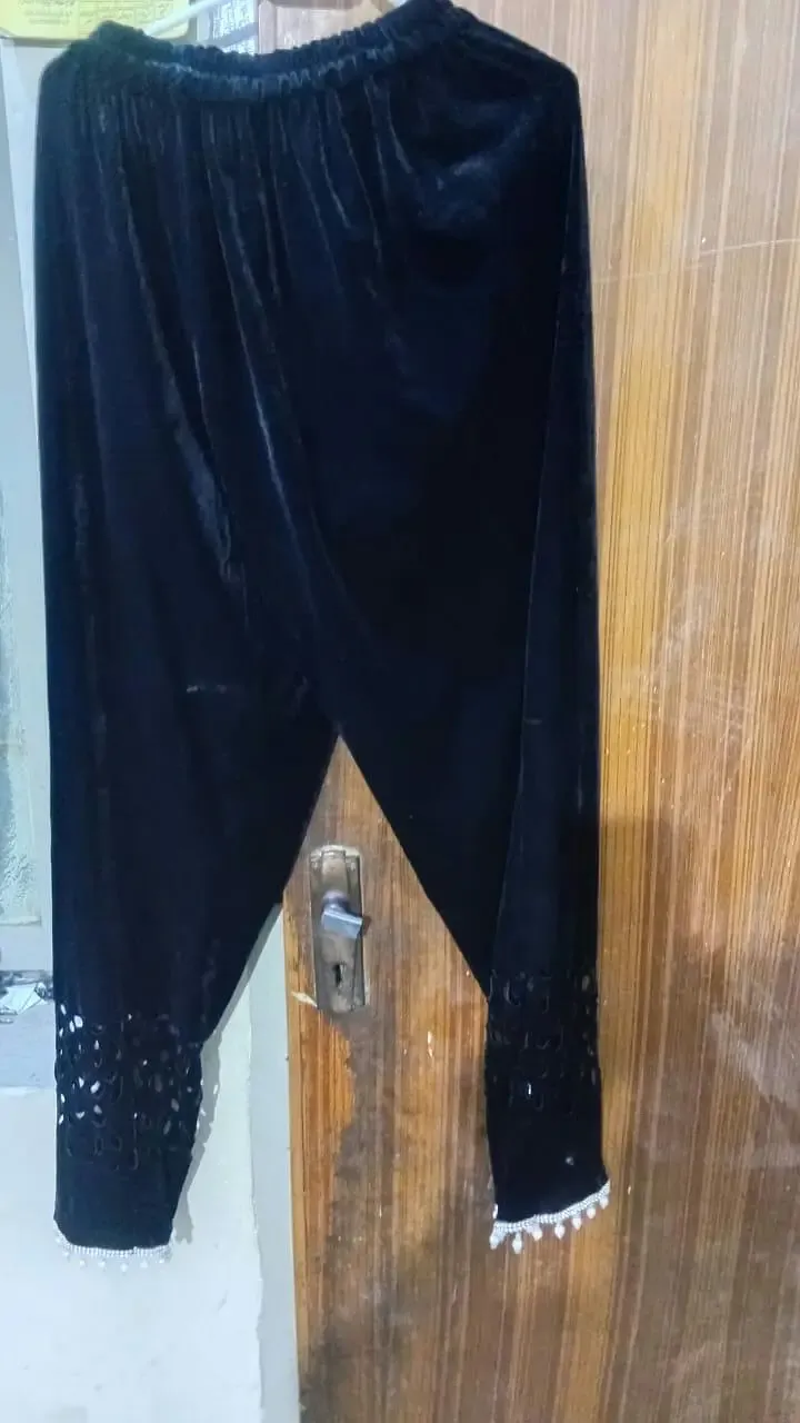 Black velvet 3 pice dress new condition