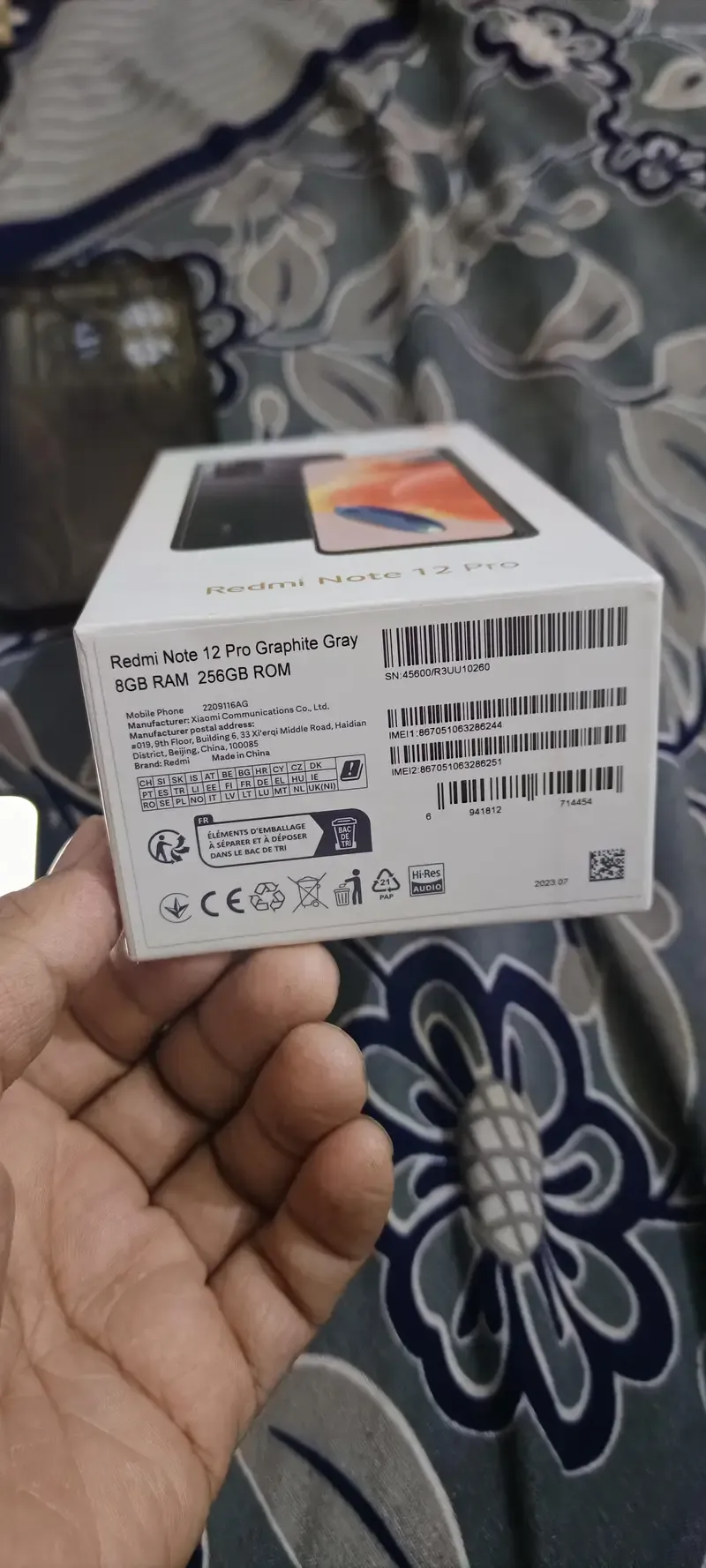 redmi note12 pro frand back panne 12.256 pta official approved